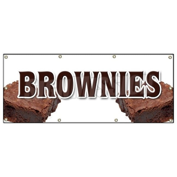 BROWNIES BANNER SIGN bakery chewy warm homemade best chocolate blondies